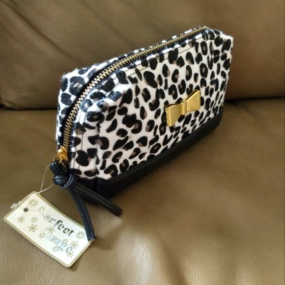 Perfect Image Black Leopard Cosmetic Makeup Bag NWT - Picture 2 of 6